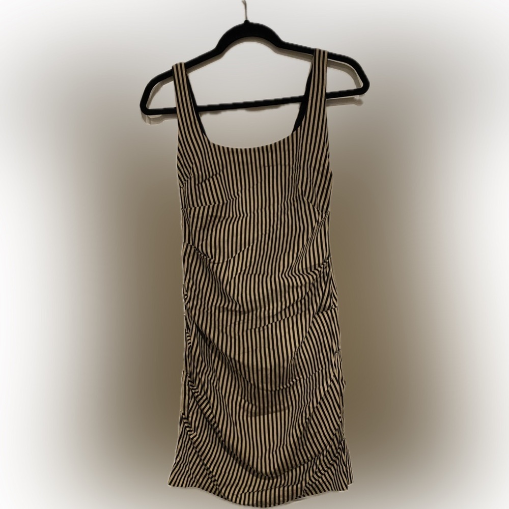 Nicole Miller Striped Ruched Dress
